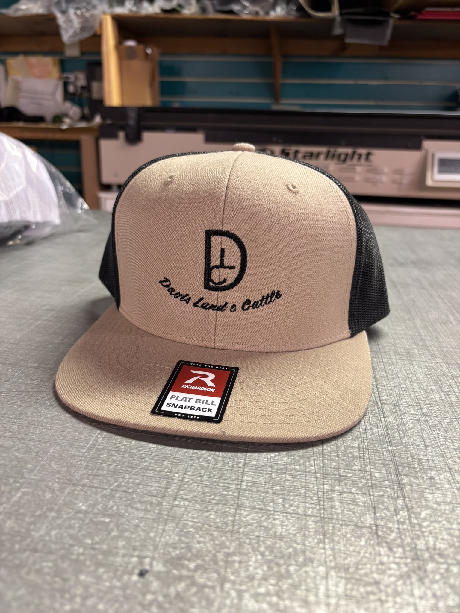 Embroidered caps for Davis Land and Cattle